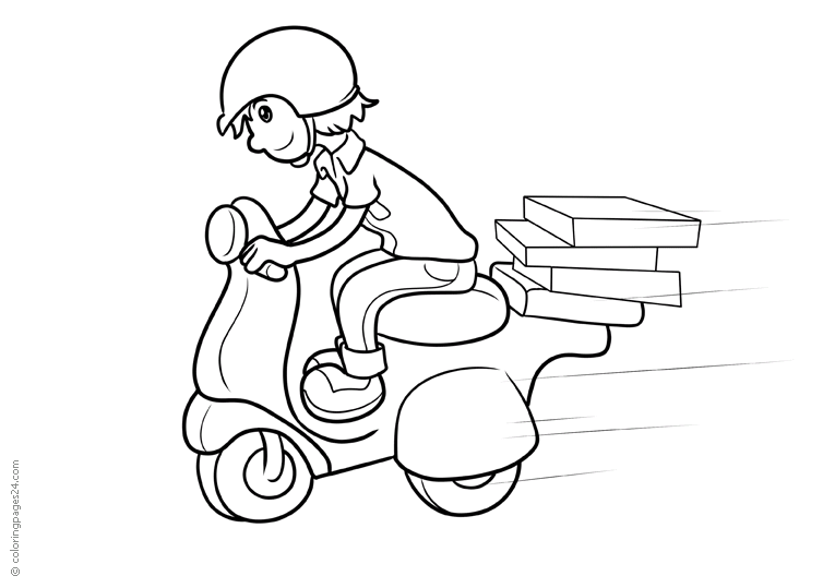 Plansa de colorat cu Motocicleta 8 31